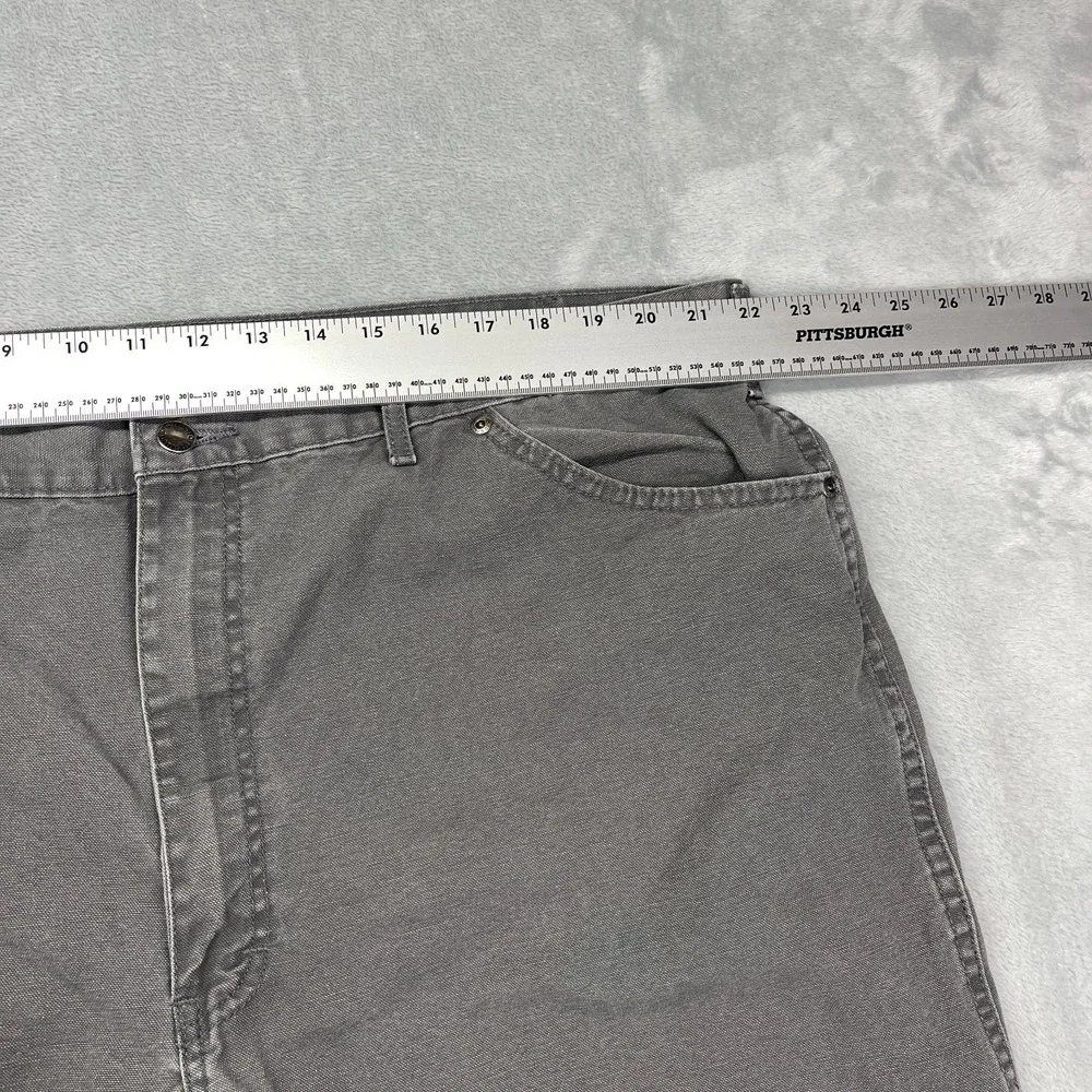 Dickies Carpenter‎ Pants Mens 44x30 Gray Canvas Work Outdoor Loose Fit Wide Leg